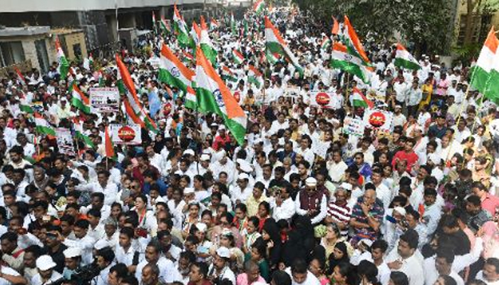 Congress Youth Wing carries out peace march in Delhi