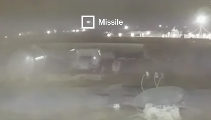 New footage shows Iranian missiles hitting Ukraine plane