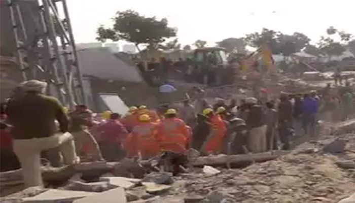 Building collapsed in Jammu, several trapped