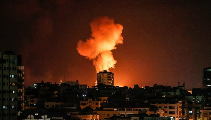 Israel strikes Gaza after rocket fire during US ceremony