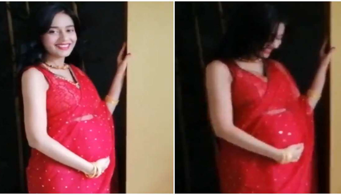 Mom to be Amrita Rao looks radiant as she Flaunts baby bump in a red saree