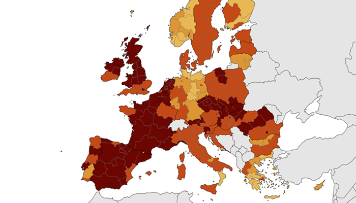 Europe records weekly high of 927K virus cases