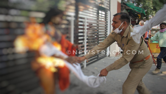 Woman set herself on Fire outside UP CM Yogi Adityanaths office