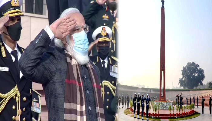 PM Modi launches Swarnim Vijay Varsh celebration at National War Memorial
