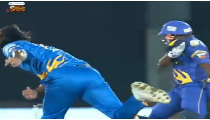 Watch: Manpreet Gony hits Sri Lankan batsman with wayward throw during Legends match