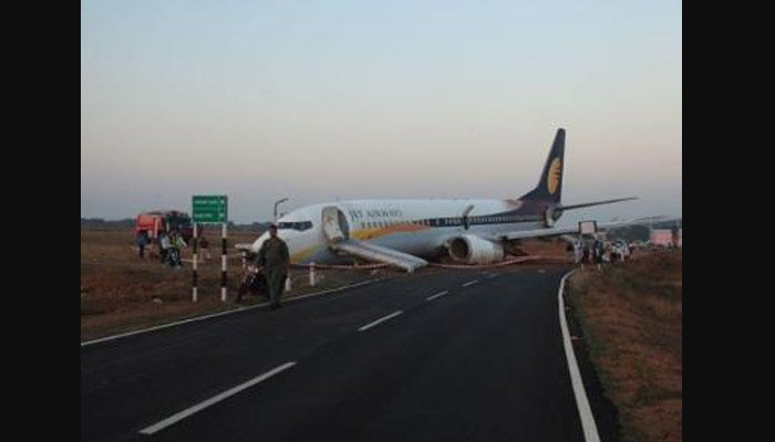 Jet Airways plane skids off runway, passengers safe