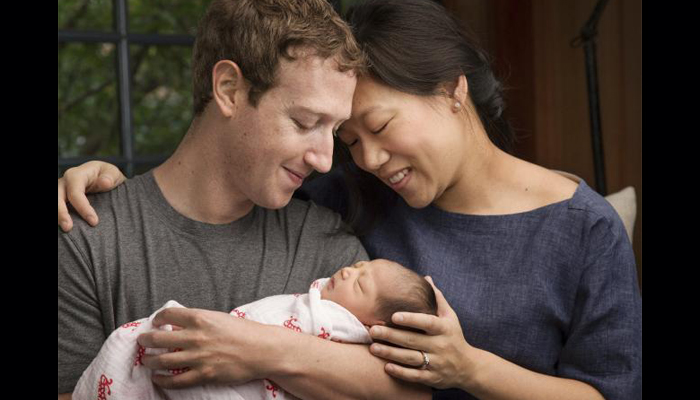 Heres what Facebook CEO Zuckerberg said to his newborn daughter!