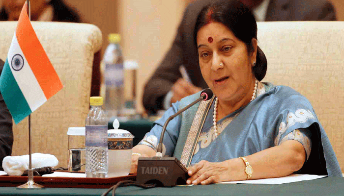Sushma discusses welfare of Indian workers with Qatar Foreign Minister