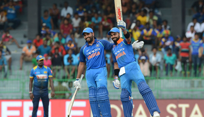 SL vs IND 4th ODI: Kohli-Rohit tons power India to 375/5