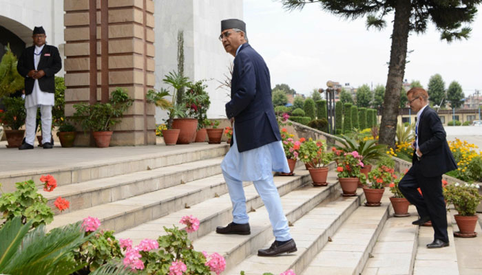 Nepal PM Sher Bahadur Deuba arrives on a five-day visit to India