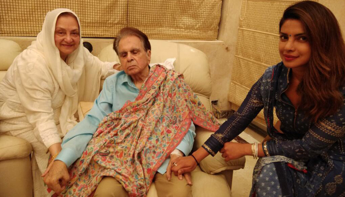 Priyanka Chopra spends time with Dilip Kumar, Saira Banu