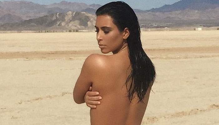 Kim Kardashian strips nude to flaunt her post pregnancy body!