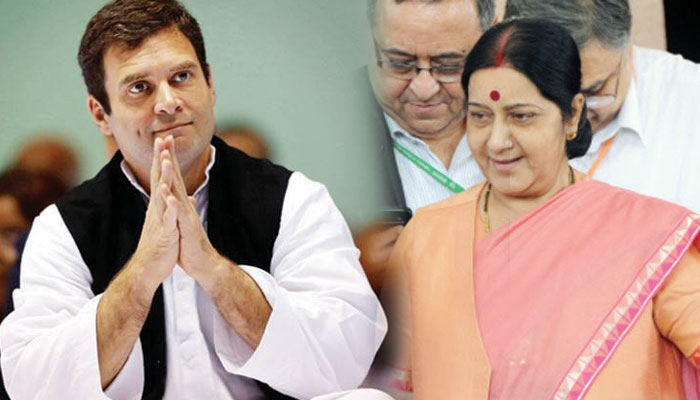 Thank You Sushmaji, says Rahul Gandhi for Swarajs UNGA speech