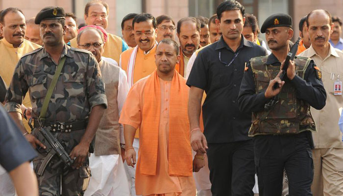 Yogi Adityanath unveils the BJP sankalp patra for UP mayoral polls