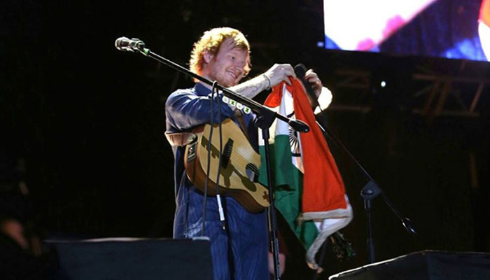 Ed Sheeran lands in Mumbai, welcomed in traditional style