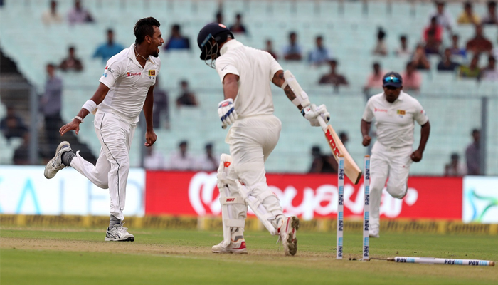 Ind vs SL: India totters at 17/3, bad light ends play on Day 1