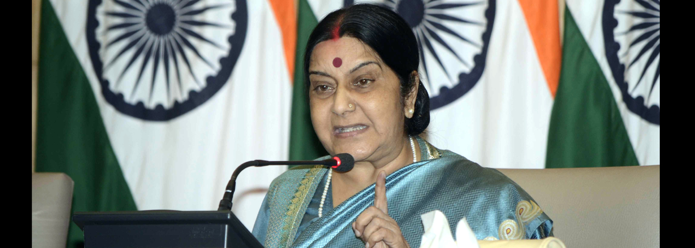 Sushma Swarajs plane goes missing for 14 minutes