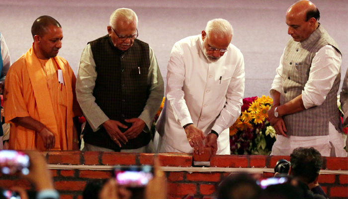 PICTURES | PM Modi at the Ground Breaking Ceremony in Uttar Pradesh
