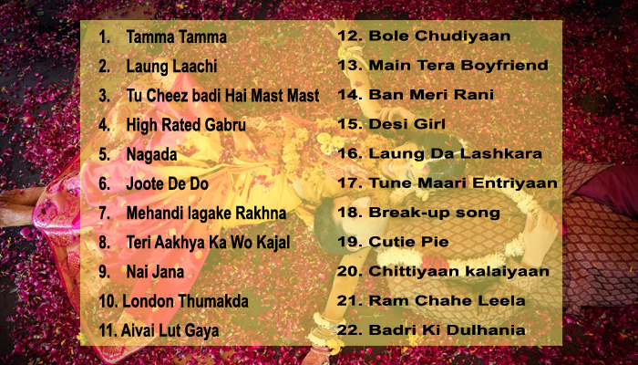 Best songs to prepare for ladies sangeet