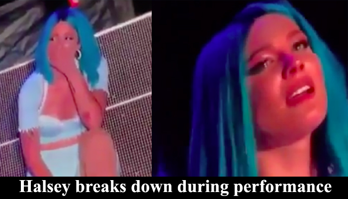 why Halsey broke down while singing love song