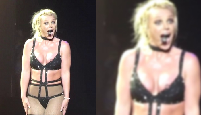 Britney Spears suffers wardrobe malfunction on stage