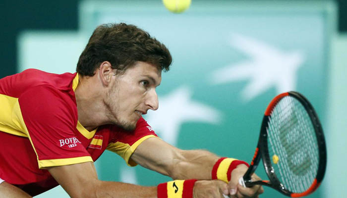 France takes 2-0 lead over Spain in Davis Cup semis
