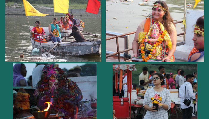 Ganpati Visarjan: Lucknow people bid adieu to Lord Ganesha