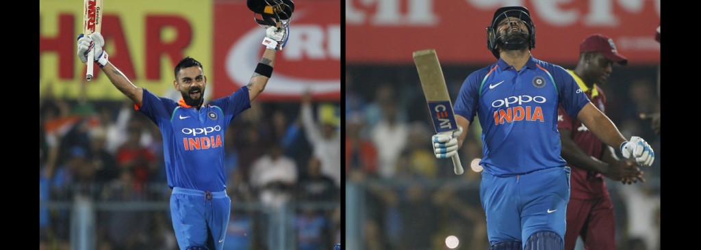 Rohit, Kohli star as India thrash West Indies in 1st ODI