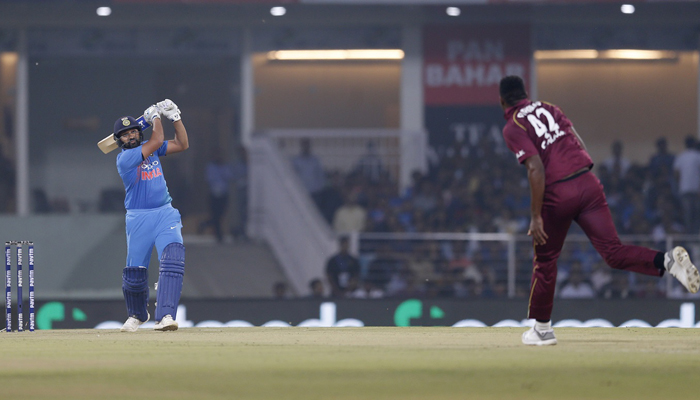Lucknow T20: Rohit Sharma record ton powers India to 195