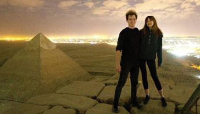 Video went viral of a couple for posing nude at the top of pyramid Khufu